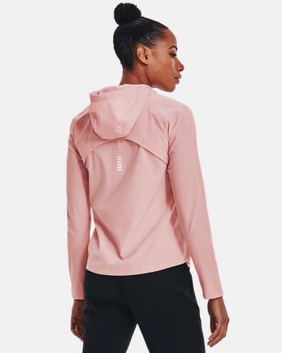 Women's UA OutRun The Storm Jacket in Pink image number 1